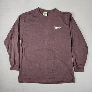 Avirex Shirt Mens 2XL XXL Brown Long Sleeve Sellout‎ Logo Y2k Vtg *READ*